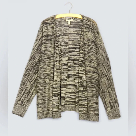Eileen Fisher Organic Linen Twisted Block Cardigan | S - Picture 1 of 7
